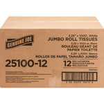 Genuine Joe Bath Tissue Roll, 2-Ply, 1000', 12/CT, White view 1