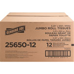 Genuine Joe Bath Tissue Roll, 2-Ply, 650', 12/CT, White view 1