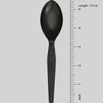 Genuine Joe Spoons, Heavy-Weight, 1000/CT, Black view 1
