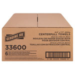 Genuine Joe Centerpull Towel Rolls - 600 Sheets/Roll - White - Virgin Fiber - Center Pull, Soft, Absorbent - For Washroom - 6 / Carton view 4