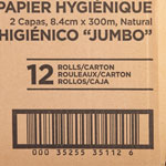 Genuine Joe Jumbo Jr Dispenser Bath Tissue Roll - 2 Ply - 3.30