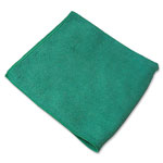 Genuine Joe Microfiber Cloth, General Purpose, Lint Free, 12/BG, Green view 1
