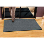 Genuine Joe Nylon & Rubber Nylon & Rubber Carpet Mat, 4' x 6', Gray view 1