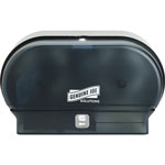 Genuine Joe Manual Bathroom Tissue Dispenser, Side/Side BT, Black view 1
