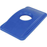 Genuine Joe Recycle Hold Lid, 23 Gallon, Blue view 5