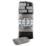 Global Material Industrial-Quality Steel Wool Hand Pad, #4 Extra Coarse, 16/Pack, 192/Carton view 2