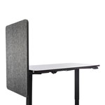 Lumeah Desk Modesty Adjustable Height Desk Screen Cubicle Divider and Privacy Partition, 23.5 x 1 x 36, Polyester/Nylon, Ash view 2