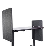 Lumeah Desk Modesty Adjustable Height Desk Screen Cubicle Divider and Privacy Partition, 23.5 x 1 x 36, Polyester/Nylon, Ash view 3