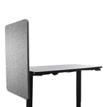 Lumeah Desk Modesty Adjustable Height Desk Screen Cubicle Divider and Privacy Partition, 23.5 x 1 x 36, Polyester/Nylon, Gray view 2