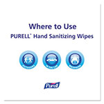 Purell Hand Sanitizing Wipes, 5 7/10 x 7 1/2, Clean Refreshing Scent, 40/Canister view 4