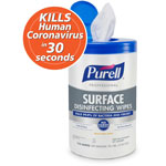 Purell Professional Surface Disinfecting Wipes, 7 x 8, Fresh Citrus, 110/Canister view 2