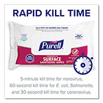 Purell Foodservice Surface Sanitizing Wipes, 7.4 x 9, Fragrance-Free, 72/Pouch, 12 Pouches/Carton view 1