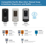 Pacific Blue Ultra E3-Rated Foam Hand Sanitizer Dispenser Refill, Dye and Fragrance Free, 1,000 mL/Bottle, 4 Bottles/Case view 4