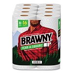 Brawny® Tear-A-Square Perforated Kitchen Double Roll Towels, 2-Ply, 11 x 11, White, 120 Sheets/Roll, 8 Rolls/Pack, 2 Packs/Carton view 4