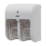 Compact® Quad Vertical Four Roll Coreless Tissue Dispenser, 12.063 x 14.438,White view 1