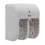 Compact® Quad Vertical Four Roll Coreless Tissue Dispenser, 12.063 x 14.438,White view 2