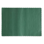 Hoffmaster Solid Color Scalloped Edge Placemats, 9.5 x 13.5, Hunter Green, 1,000/Carton view 2