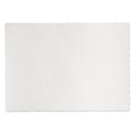 Hoffmaster Knurl Embossed Scalloped Edge Placemats, 9.5 x 13.5, White, 1,000/Carton view 3