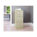 Hirsh Vertical Letter File Cabinet, 3 Letter-Size File Drawers, Putty, 15 x 22 x 40.19 view 4
