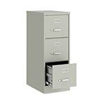 Hirsh Vertical Letter File Cabinet, 3 Letter-Size File Drawers, Light Gray, 15 x 22 x 40.19 view 3