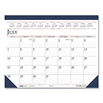 House Of Doolittle Recycled Academic Desk Pad Calendar, 18.5 x 13, White/Blue Sheets, Blue Binding/Corners, 14-Month (July to Aug): 2023 to 2024 view 1