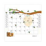 House Of Doolittle Recycled Honeycomb Desk Pad Calendar, 22 x 17, White/Multicolor Sheets, Brown Corners, 12-Month (Aug to July): 2023 to 2024 view 1