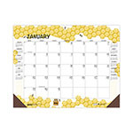 House Of Doolittle Recycled Honeycomb Desk Pad Calendar, 22 x 17, White/Multicolor Sheets, Brown Corners, 12-Month (Jan to Dec): 2024 view 1