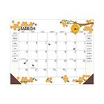House Of Doolittle Recycled Honeycomb Desk Pad Calendar, 22 x 17, White/Multicolor Sheets, Brown Corners, 12-Month (Jan to Dec): 2024 view 2