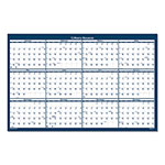 House Of Doolittle Poster Style Reversible/Erasable Yearly Wall Calendar, 12-Month (Jan to Dec 2024), 32 x 48, White/Blue/Gray Sheets, Recycled view 1