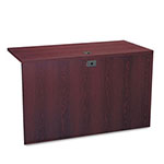 Hon 10500 Series L Workstation Return, 3/4 Height Left Ped, 48w x 24d, Mahogany view 1