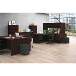Hon 10700 Series Credenza with Full Height Left Pedestal, Mahogany, 72w x 24d view 1