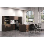 Hon 10700 Series Credenza with Full Height Left Pedestal, Mahogany, 72w x 24d view 2