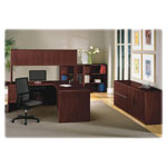Hon 10700 Series Credenza with Full Height Left Pedestal, Mahogany, 72w x 24d view 5