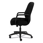 Hon Pillow-Soft 2090 Series Managerial Mid-Back Swivel/Tilt Chair, Supports up to 300 lbs., Black Seat/Black Back, Black Base view 3