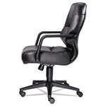 Hon Pillow-Soft 2090 Series Leather Managerial Mid-Back Swivel/Tilt Chair, Supports up to 300 lbs., Black Seat/Back, Black Base view 2