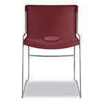 Hon Olson Stacker High Density Chair, Mulberry Seat/Mulberry Back, Chrome Base, 4/Carton view 5