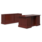 Hon 94000 Series Double Pedestal Desk, 60w x 30d x 29.5h, Mahogany view 1