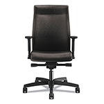 Hon Ignition 2.0 Upholstered Mid-Back Task Chair With Lumbar, Supports up to 300 lbs., Vinyl, Black Seat, Black Back, Black Base view 2