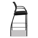 Hon Ignition 2.0 Ilira-Stretch Mesh Back Cafe Height Stool, Supports up to 300 lbs., Black Seat/Black Back, Black Base view 1