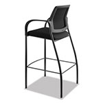 Hon Ignition 2.0 Ilira-Stretch Mesh Back Cafe Height Stool, Supports up to 300 lbs., Black Seat/Black Back, Black Base view 2