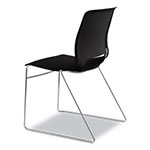 Hon Motivate High-Density Stacking Chair, Onyx Seat/Black Back, Chrome Base, 4/Carton view 5