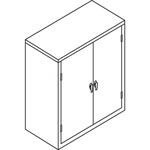 Hon Assembled Storage Cabinet, 36w x 18 1/8d x 41 3/4h, Light Gray view 3