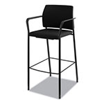 Hon Accommodate Series Café Stool, Supports up to 300 lbs., Black Seat/Black Back, Black Base view 2