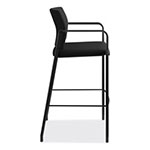 Hon Accommodate Series Café Stool, Supports up to 300 lbs., Black Seat/Black Back, Black Base view 4