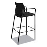 Hon Accommodate Series Café Stool, Supports up to 300 lbs., Black Seat/Black Back, Black Base view 5