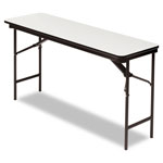 Iceberg Premium Wood Laminate Folding Table, Rectangular, 60w x 18d x 29h, Gray/Charcoal orginal image