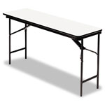 Iceberg Premium Wood Laminate Folding Table, Rectangular, 72w x 18d x 29h, Gray/Charcoal orginal image