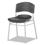 Iceberg CaféWorks Cafe Chair, Graphite Seat/Graphite Back, Silver Base, 2/Carton view 3
