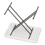 Iceberg IndestrucTables Too 1200 Series Resin Personal Folding Table, 30 x 20, Platinum view 1