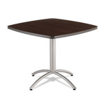 Iceberg CaféWorks Table, 36w x 36d x 30h, Walnut/Silver orginal image